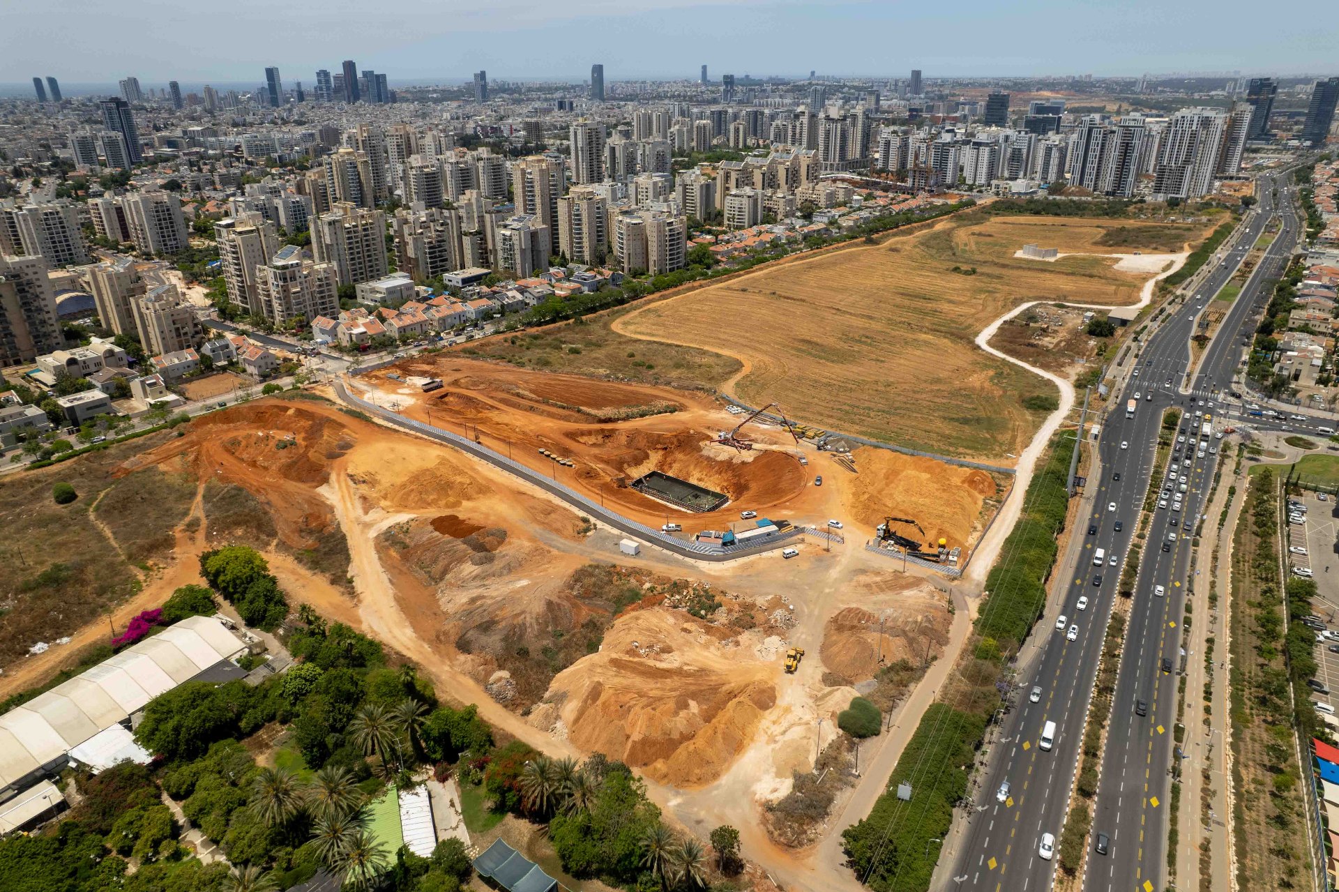 תצלום אוויר של אזור הפרויקט